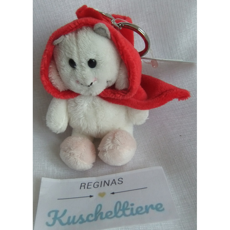Nici - Schlüsselanhänger - Fairy Tales - Zicklein Melly - weiß, rot - ca. 10 cm  groß - Schlenker