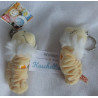 Nici - zwei Schlüsselanhänger - Raupe Flibbie gelb mit aufgesticktem Sternchen - ca. 10 cm groß