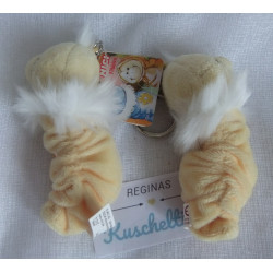 Nici - zwei Schlüsselanhänger - Raupe Flibbie gelb mit aufgesticktem Sternchen - ca. 10 cm groß