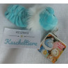 Nici - Schlüsselanhänger - Wurm Flibbie blau mit aufgestickter Blume gelb - ca. 10 cm groß