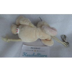 Nici - Schlüsselanhänger / Karabinerhaken - Maus Milly mit kleiner aufgestickten Blume - ca. 12 cm  groß - Schlenker
