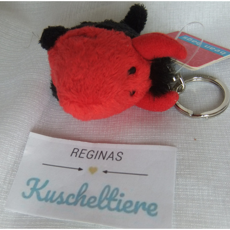 Nici - Schlüsselanhänger - Fisch Teufelsfisch -  rot, schwarz - ca. 8 cm lang und ca. 6 cm hoch