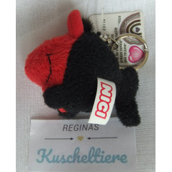 Nici - Schlüsselanhänger - Fisch Teufelsfisch -  rot, schwarz - ca. 8 cm lang und ca. 6 cm hoch