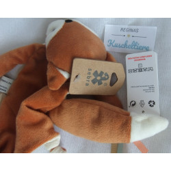Sebra - Schmusetuch - Sparky der Fuchs - Beißecke, Schnullerband und Knisterblatt- ca. 26 cm lang