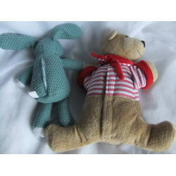 Sterntaler - Kuscheltier Bär !!!ohne!!! Herzschlagmodul und Milupa Hase Pauly !!!ohne!!!! Wärmekissen