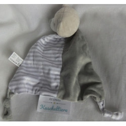 Brands Fashion GmbH - Sparkasse - Schmusetuch Bär - grau, beige, grau/ weiß gestreift
