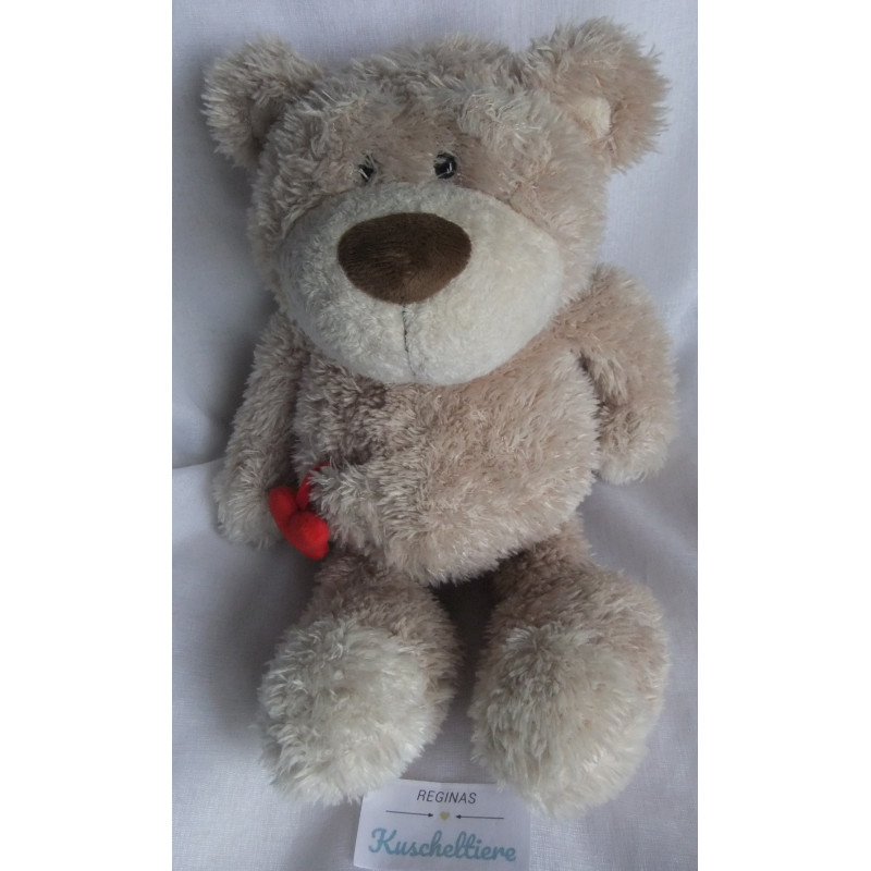 Nici - Plüschtier - Love - Bär beige, creme mit rotem Herzchen - ca. 35 cm groß - Schlenker