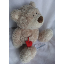 Nici - Plüschtier - Love - Bär beige, creme mit rotem Herzchen - ca. 35 cm groß - Schlenker
