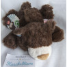 Nici - Plüschtier - Classic Bear - Bär - braun, blau-weiß gestreifte Fußsohlen - ca. 20 cm groß - liegend