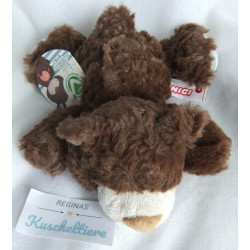 Nici - Plüschtier - Classic Bear - Bär - braun, blau-weiß gestreifte Fußsohlen - ca. 20 cm groß - liegend