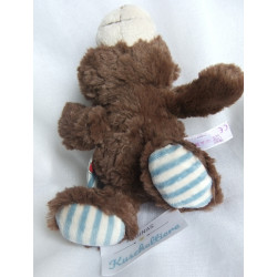 Nici - Plüschtier - Classic Bear - Bär - braun, blau-weiß gestreifte Fußsohlen - ca. 20 cm groß - liegend