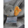 Steiff - Schmusetuch Elefant Trampili, grau, orange - !!!! ohne Halstuch!!!! - ca. 23 cm lang