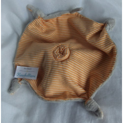 Steiff - Schmusetuch Elefant Trampili, grau, orange - !!!! ohne Halstuch!!!! - ca. 23 cm lang