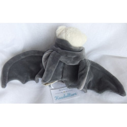 Bukowski Design - Plüschtier - Bär Ziggy Fledermaus - Grau, grau-weiß meliert, weiß - ca. 15 cm groß - sitzend