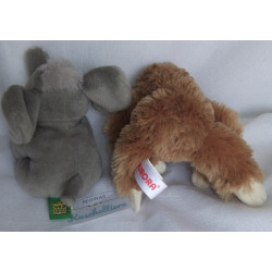 zwei Plüschtiere - Aurora Plüschtier Faultier - Wild Republic Plüschtier Elefant