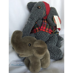 Sigikid - Kik erik i - zwei Stofftiere - Elefant - Moonshine Philosophen Elefant und kleiner grauer Elefant