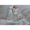 Spiegelburg - BabyGlück - Schmusetuch Einhorn weiß mit grauen Motiven, bunte Mähne - ca. 26 cm lang