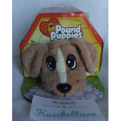 Mattel - Vintage Pound Puppies kleiner Hund (C6080) braun, beige in Hundehütte aus Karton