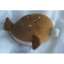 H&M - Plüschtier - Fisch - braun, rosa, beige - ca. 25 cm lang und ca. 15 cm hoch