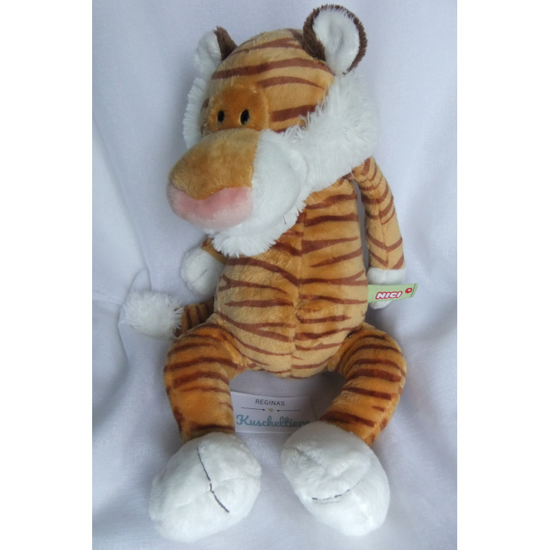 Nici - Plüschtier - Nici Green Tiger Lilly - weiß, rot-braun - ca. 35 cm groß - Schlenker