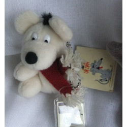 zwei Plüschtiere Vintage - C&A Plüschtier Maus grau mit Loop - Uli Stein Bär Kettchen Weihnachtsbär mit rotem Schal