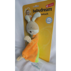 Babydream - Schmusetuch - Hase - grün, orange, hellbraun - ca. 23 cm lang