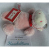 Sigikid - Schlüsselanhänger - Sweety - Schweinchen rosa, weiß mit rotem Halstuch - ca. 11 cm groß - Schlenker