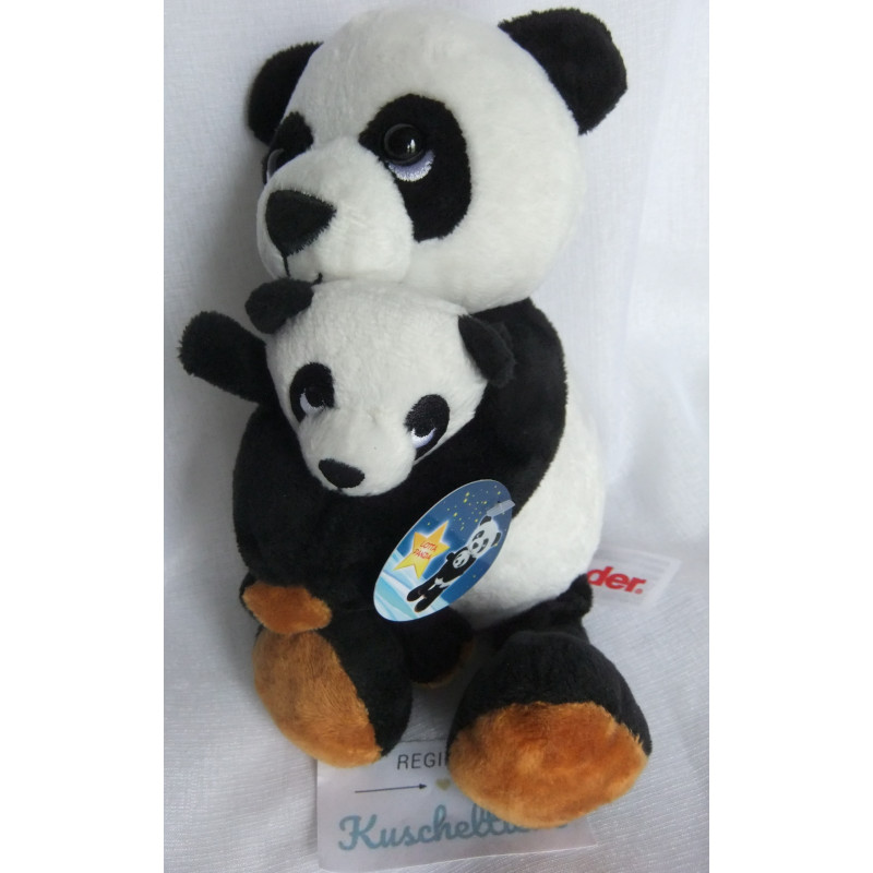 Ferrero - Kinderschokolade - Plüschtier - Lotta - Panda mit Baby - ca. 25 cm groß - Schlenker