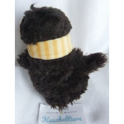 Nici - Plüschtier - Pinguin Jori schwarz, weiß mit gestreiftem Schal - ca. 15 cm groß - Schlenker
