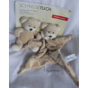 Bambia - Sunkid - Set Schmusetuch  und Rasselspieltier Bär hellbraun, creme, braun