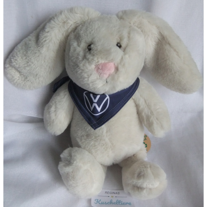 Minifeet VW - Plüschtier - Hase - RecycelHase - grauweiß - ca. 30 cm groß - Schlenker