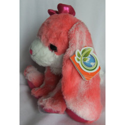Wild Republic - Plüschtier - Hase rosa, weiß mit Schleife pink - ca. 26 cm hoch und ca. 24 cm lang