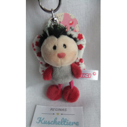 Nici - Schlüsselanhänger - Jolly Lynn Schmetterling - grau,rot,weiß,schwarz, Blumenmuster  - ca. 10 cm groß