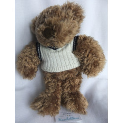 Ikea - Plüschtier - Bär Brummig mit Pullunder - Brauntöne wollweiß, blau - ca. 32 cm groß - Schlenker