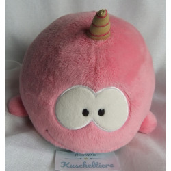 Nici - Plüschtier - Theodor Friends - Einhorn-Wal Rainbow Bubble - rosa, bunte Streifen - ca. 23 cm lang - liegend