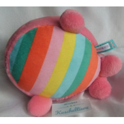 Nici - Plüschtier - Theodor Friends - Einhorn-Wal Rainbow Bubble - rosa, bunte Streifen - ca. 23 cm lang - liegend