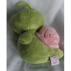 Nici - Plüschtier - Sweet Hearts Schnecke - grün, rosa - ca. 15 cm lang - liegend