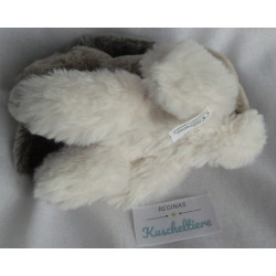 Dressler & Zimmerhackl KG - Plüschtier - Hase - grau-braun meliert - weiß, braun - ca. 23 cm lang - liegend