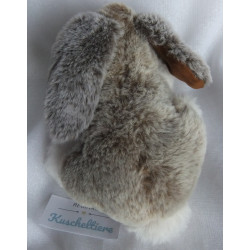 Dressler & Zimmerhackl KG - Plüschtier - Hase - grau-braun meliert - weiß, braun - ca. 23 cm lang - liegend