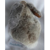 Dressler & Zimmerhackl KG - Plüschtier - Hase - grau-braun meliert - weiß, braun - ca. 23 cm lang - liegend
