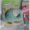 Babydream - Rasselgreifling Elefant hellblau und Knistertuch Fisch rosa, bunte Motive