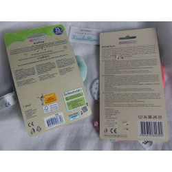 Babydream - Rasselgreifling Elefant hellblau und Knistertuch Fisch rosa, bunte Motive