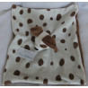 Ikea - Schmusetuch - Drömslott - Hund - weiß mit braunen Punkten, braun - ca. 31 cm x 29 cm groß