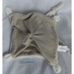 Baby Nat - Schmusetuch - Hase grauweiß, beige - ca. 22 cm x 22 cm groß