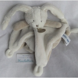 Baby Nat - Schmusetuch - Hase grauweiß, beige - ca. 22 cm x 22 cm groß