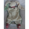 Bukowski - Schmusetuch / Handpuppe - Hase creme, grün - Schal und Füßchen in bunt - ca. 35 cm lang