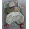 Bukowski - Schmusetuch / Handpuppe - Hase creme, grün - Schal und Füßchen in bunt - ca. 35 cm lang