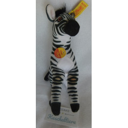 Steiff - Stofftier - Zebra Ossi - schwarz, weiß - ca. 16 cm hoch und ca. 14 cm lang - stehend