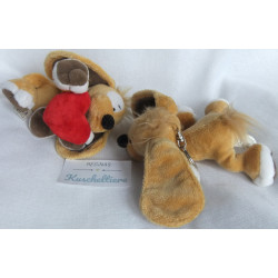 Trend GmbH - zwei Schlüsselanhänger Hund Stoppel gelb, braun