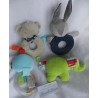 Vier Rasselgreiflinge  - Ikea Hase, Paradise Toys Elefant, Rotho Bär, Babydream Krake